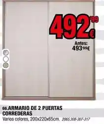 Rapimueble Armario de 2 puertas correderas oferta