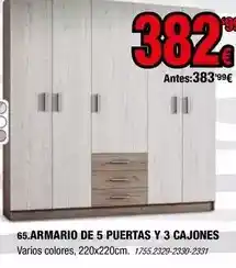 Rapimueble Armario de 5 puertas y 3 cajones oferta