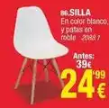 Rapimueble Blanco - silla en color y patas en roble oferta