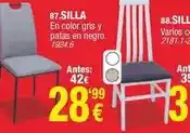 Rapimueble Silla en color gris y patas en negro oferta