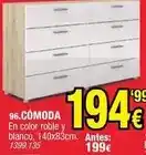 Rapimueble Blanco - comoda en color roble y oferta