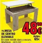 Rapimueble Nordik - mesa de centro elevable oferta