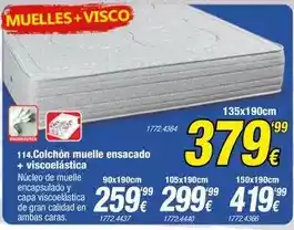 Rapimueble Colchon muelle ensacado + viscoelastica oferta