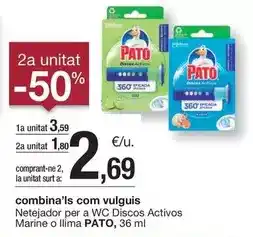 BonpreuEsclat Pato - netejador per a wc discos activos marine o llima oferta