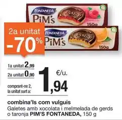 BonpreuEsclat Fontaneda - galetes amb xocolata i melmelada de gerds o taronja oferta