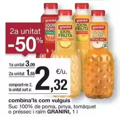 BonpreuEsclat Granini - suc 100% de poma, pinya, tomàquet o préssec i raim oferta