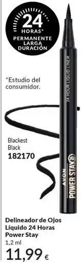 AVON Avon - delineador de ojos líquido 24 horas power stay oferta