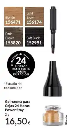 AVON Soft - gel-crema para cejas 24 horas power stay oferta
