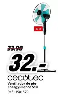 MediaMarkt Cecotec - ventilador de pie energysillence 510 oferta