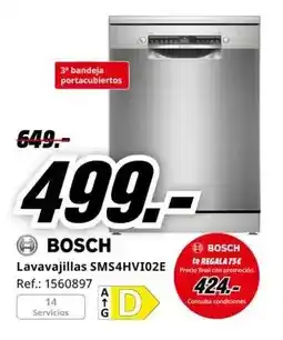 MediaMarkt Bosch - lavavajillas sms4hv102e oferta