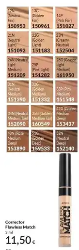 AVON Rose - corrector flawless match oferta