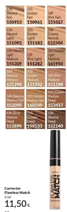 AVON Rose - corrector flawless match oferta