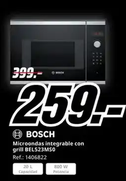 MediaMarkt Bosch - microondas integrable con grill oferta