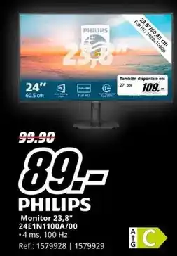 MediaMarkt Philips - monitor 23.8 24e 1n1100a00 oferta