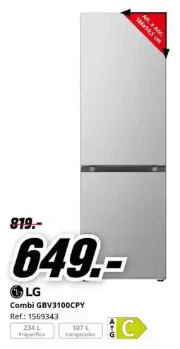 MediaMarkt Lg - combi gbv3100cpy oferta