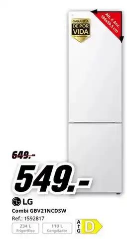 MediaMarkt Lg - combi gbv21ncdsw oferta