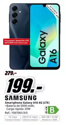 MediaMarkt Samsung - smartphone galaxy a16 4g (te) oferta