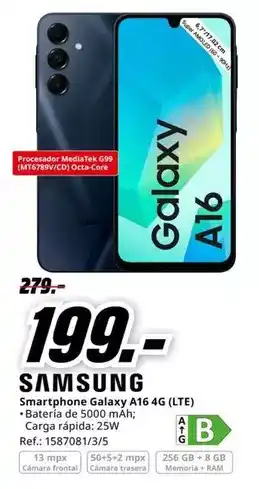 MediaMarkt Samsung - smartphone galaxy a16 4g (te) oferta