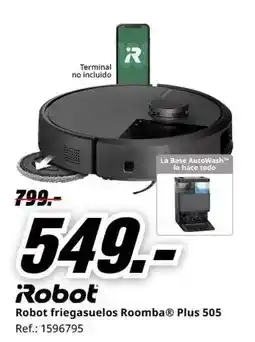 MediaMarkt Irobot - robot friegasuelos roomba plus 505 oferta