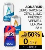 Plusfresc Aquarius - zero taronja zero llimo pressec vermell oferta
