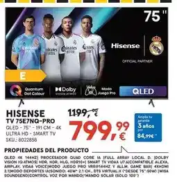 Worten Hisense - tv 75e7nq-pro oferta