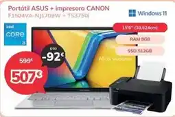 Mi electro Asus - portátil + impresora f1504va-nj1709w + ts3750i oferta