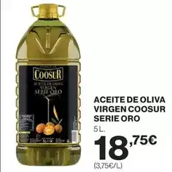 Hipercor Coosur - aceite de oliva virgen serie oro oferta