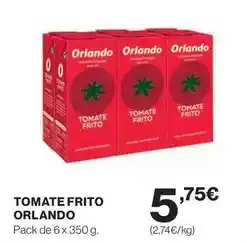 Hipercor Orlando - tomate frito oferta