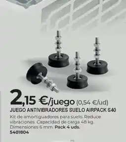 BigMat Juego antivibradores suelo airpack s40 oferta