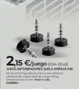 BigMat Juego antivibradores suelo airpack s40 oferta
