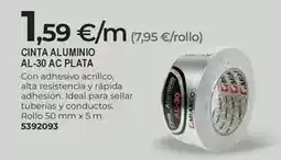 BigMat Ideal - cinta aluminio al-30 ac plata oferta
