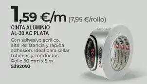 BigMat Ideal - cinta aluminio al-30 ac plata oferta