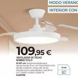 BigMat Bombay - ventilador de techo stilo oferta