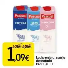 Dialprix Pascual - leche entera, semi o desnatada oferta