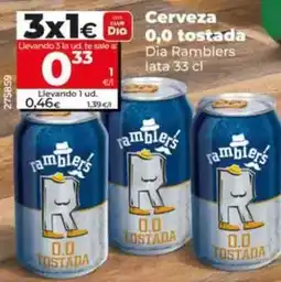 Dia Dia ramblers - cerveza 0,0 tostada oferta