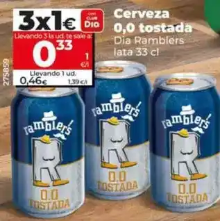 Dia Dia ramblers - cerveza 0,0 tostada oferta