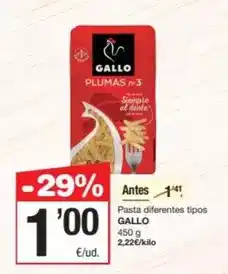 SPAR Fragadis Gallo - pasta diferentes tipos oferta