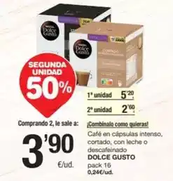SPAR Fragadis Dolce gusto - café en cápsulas intenso, cortado, con leche o descafeinado oferta