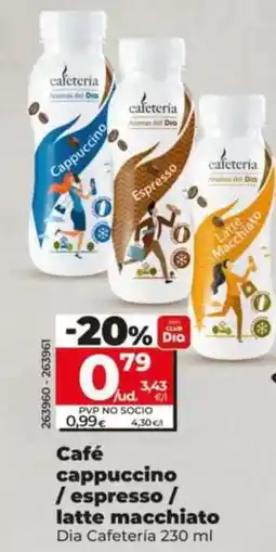 Dia Dia cafetería - café cappuccino / espresso / latte macchiato oferta