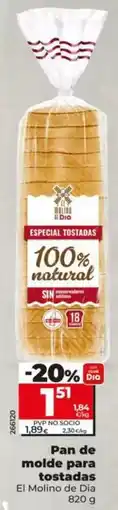 Dia El molino de dia - pan de molde para tostadas oferta