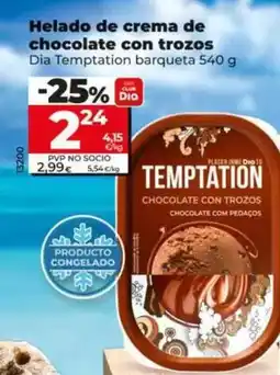 Dia Dia temptation - helado de crema de chocolate con trozos oferta
