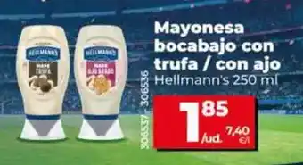 Dia Hellmannʼs - mayonesa bocabajo con trufa / con ajo oferta