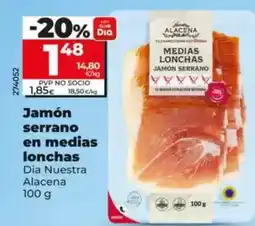 Dia Dia nuestra alacena - jamón serrano en medias lonchas oferta