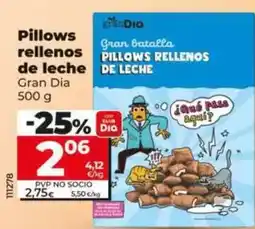 Dia Gran dia - pillows rellenos de leche oferta