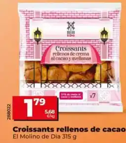 Dia El molino de dia - croissants rellenos de cacao oferta