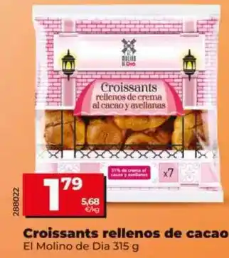 Dia El molino de dia - croissants rellenos de cacao oferta