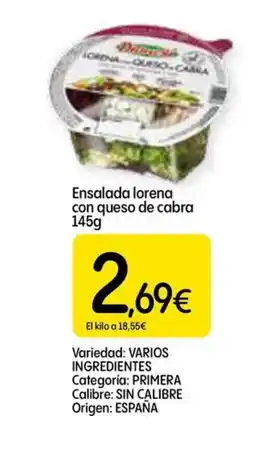 Dialprix Ensalada lorena con queso de cabra oferta