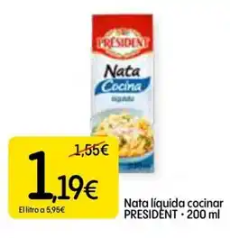 Dialprix PRESIDENT Nata líquida cocinar oferta