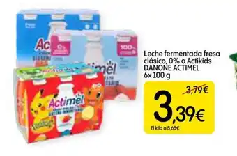 Dialprix DANONE ACTIMEL Leche fermentada fresa clásico, 0% o Actikids oferta