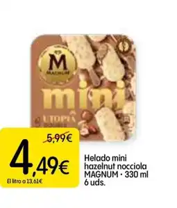 Dialprix MAGNUM Helado mini hazelnut nocciola oferta